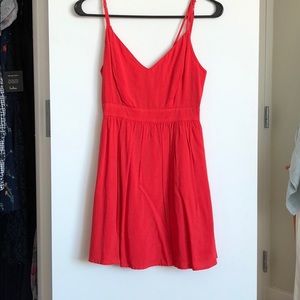 NWOT backless coral pink/red dress